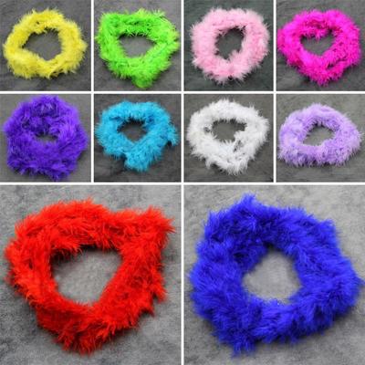 2M Feathers Boa Christmas Tree Pink Turkey Feather Fluffy Wedding Dress Shawl Feather DIY Feathers Crafts Christmas Party Deocr