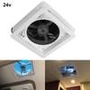 Manual Control Vents Fan Ceiling Air Ventilation Low Noise 10 Blades for RV Caravan Bus 13.4x13.4in24V 0100333