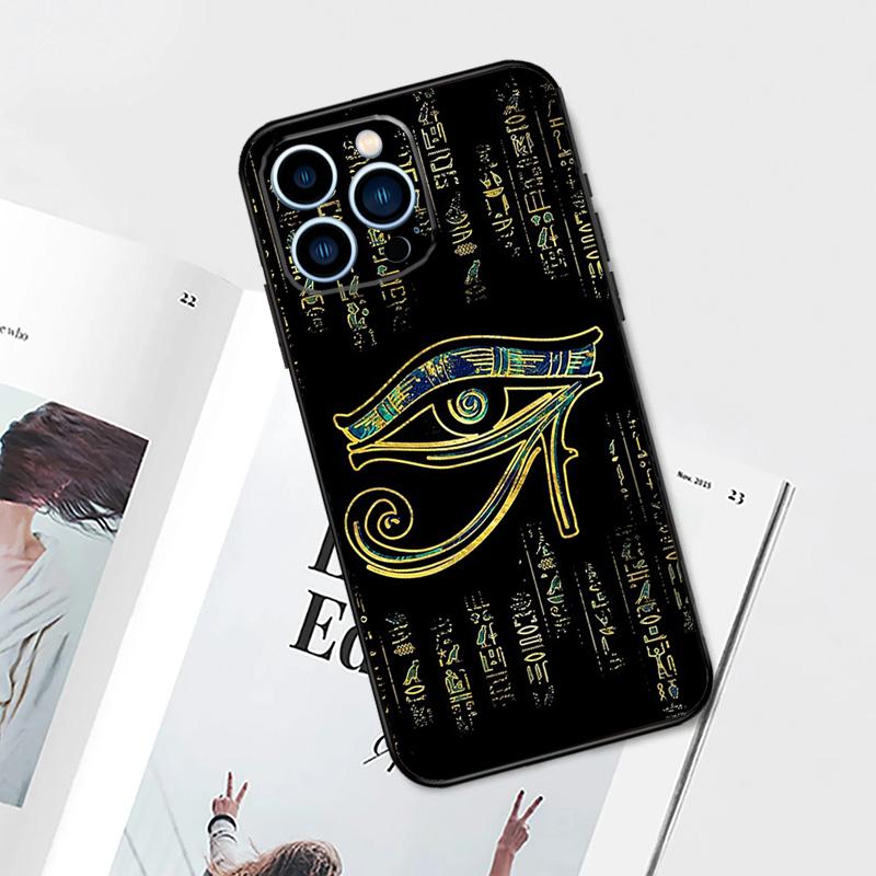 Heiliges Auge des Horus Ägypten Fresko Hülle für iPhone 15 14 13 12 11 Pro Max Mini Cover X XR XS SE 8 7 14 15 Plus Zubehör