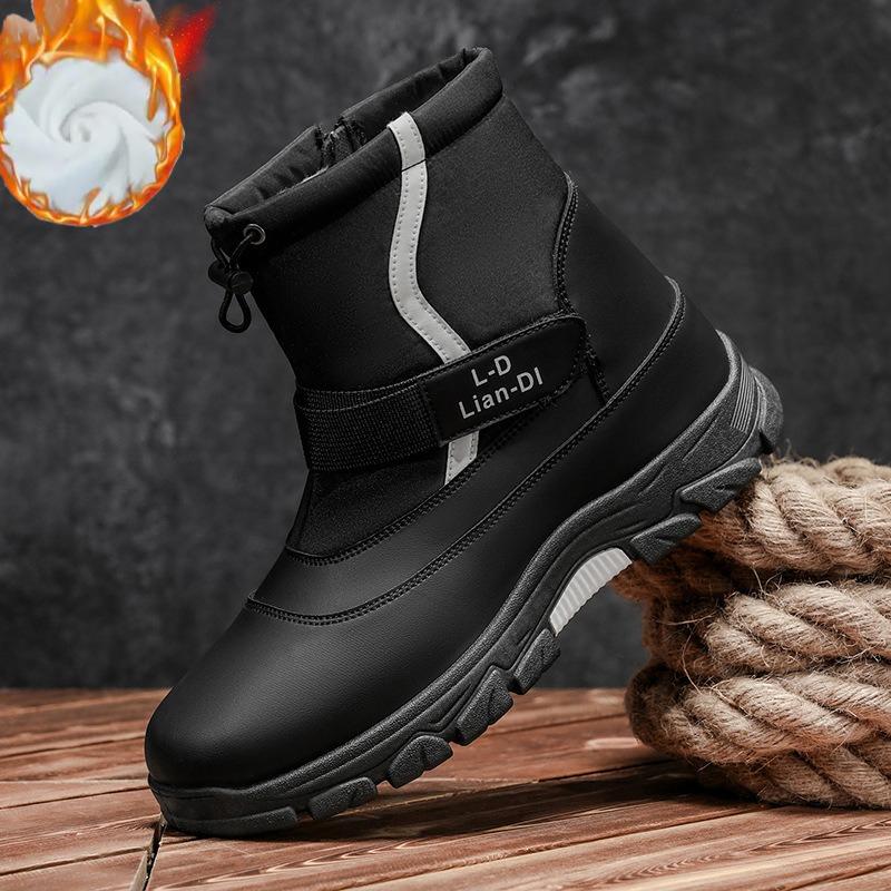 Fleece Thickened Cotton Shoes British Style Warm Men's Shoes Fashion Trend Outdoor Snow Boots