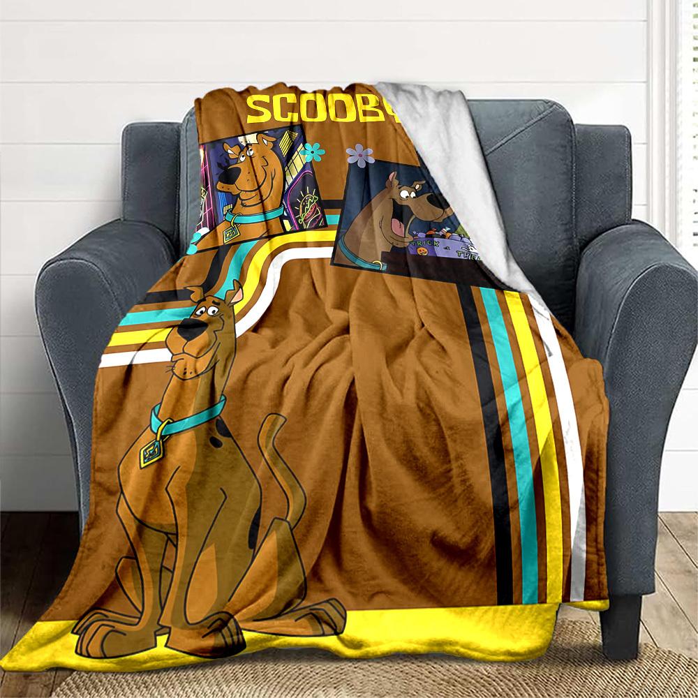1pz Plaid in Flanella Scooby-Doo Mystery - Leggero Morbido Caldo Coperta per Tutte le Stagioni per Divano, Letto, Viaggio, Campeggio L1029089