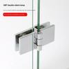 Zinc Alloy Glass Door Hinge No Drilling Required Sturdy Structure Perfect For Cabinet Showcase Wine Rack Glass Doors