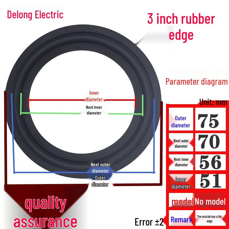 Speaker Rubber Surround Rings - 3/4/5/6/8/10/12 Inch Replacement Parts