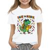 Children's Casual and Fashionable Round-Neck Printed Short-Sleeve Top for Back-to-School
