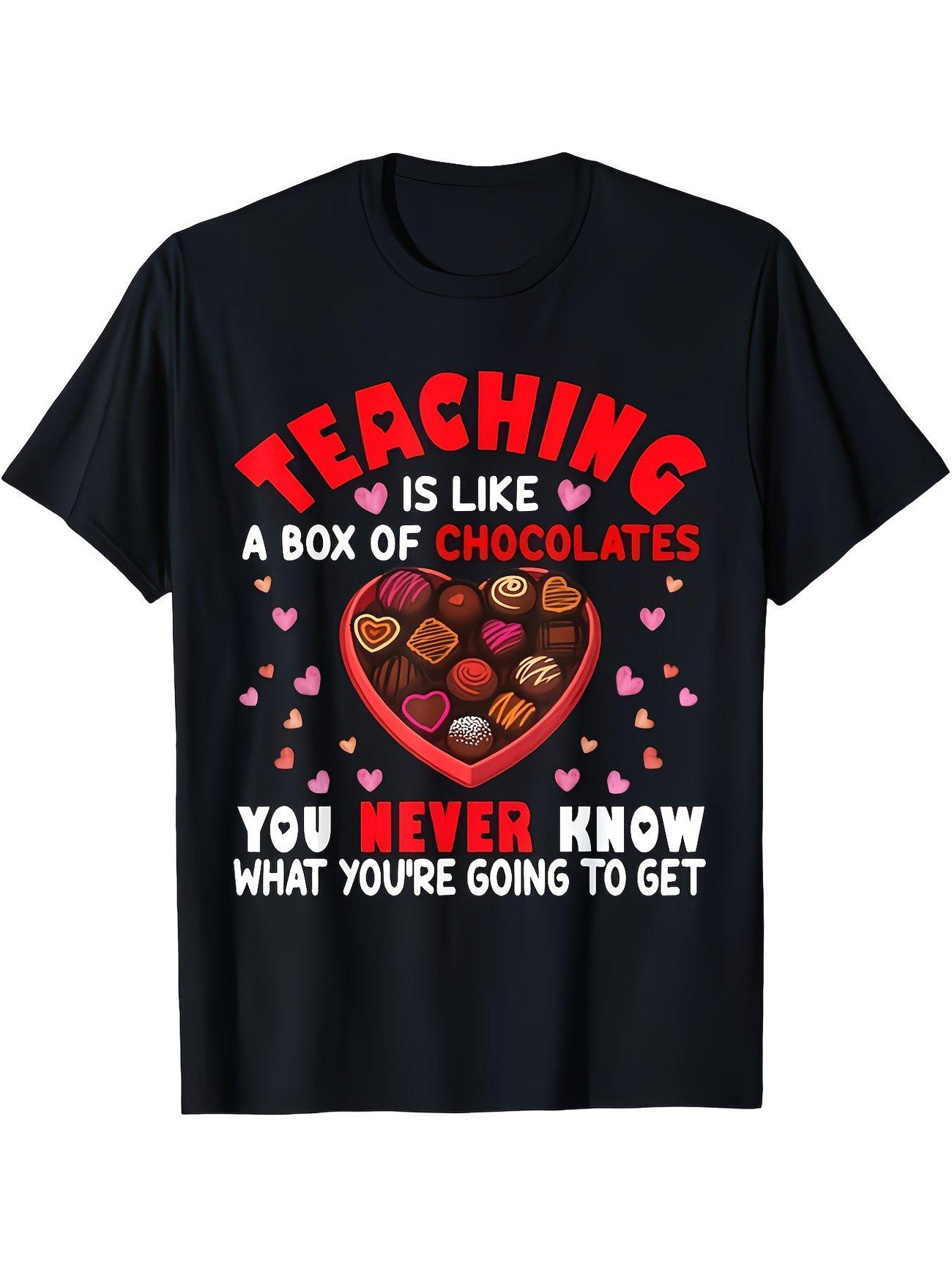 Men s Letter Print Cotton Streetwear T-shirt M