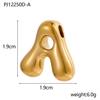 CARLIDANA Initial Stainless Steel Women Gold Plated Bubble Balloon Letter Personalized Round Snake Chain Chunky Necklace