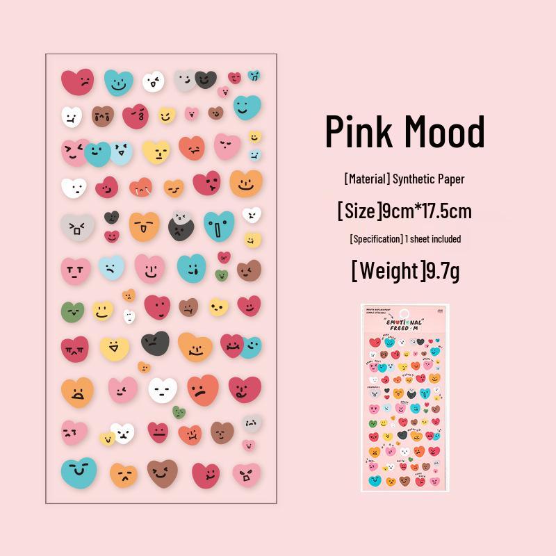 Yuxian Emotional Expression Sticker Pack - Cute & Fun DIY Journal Decor
