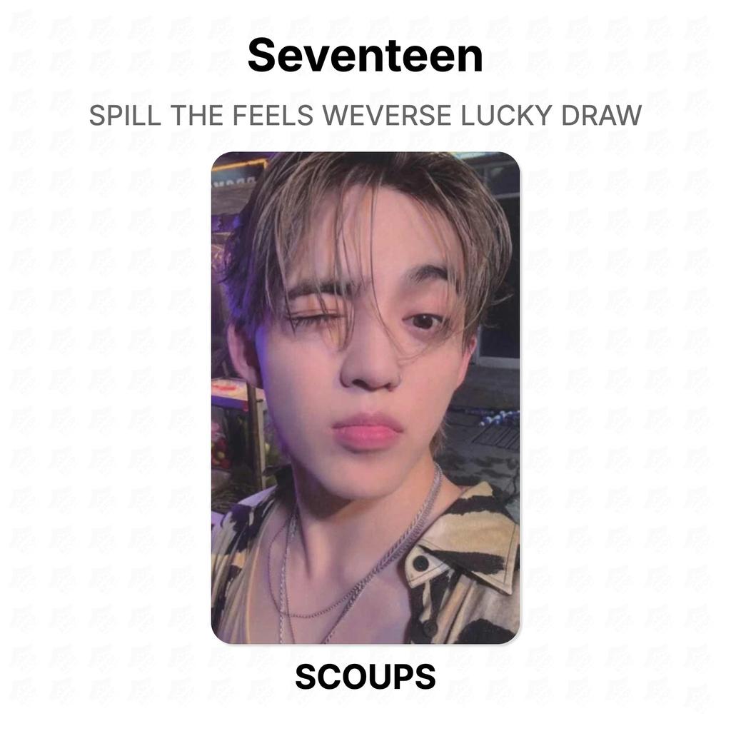 Seventeen SPILL THE FEELS WEVERSE Glücksziehung Offizielle Fotokarte