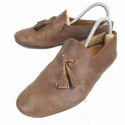Feito no Japão Arcolletta Padrone × Sapatos Slip-On de Couro com Borlas 24.5 Castanho(USADO)