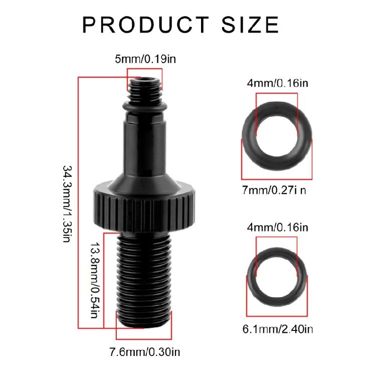 Mountain Bike Rear Shock Air Valves Adapter Replacement Bicycles Suspension Air Valves Adapter Bicycles Accessories