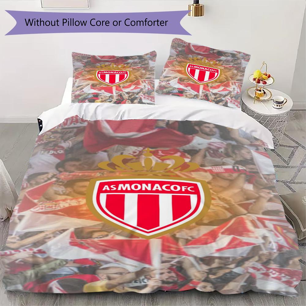AS Monaco F Pattern Bedding,Quilt Set Quilt Cover Pillowcase Home Birthday Gift(1 * Duvet Cover + 2 * Pillowcase, Without Core)_lx