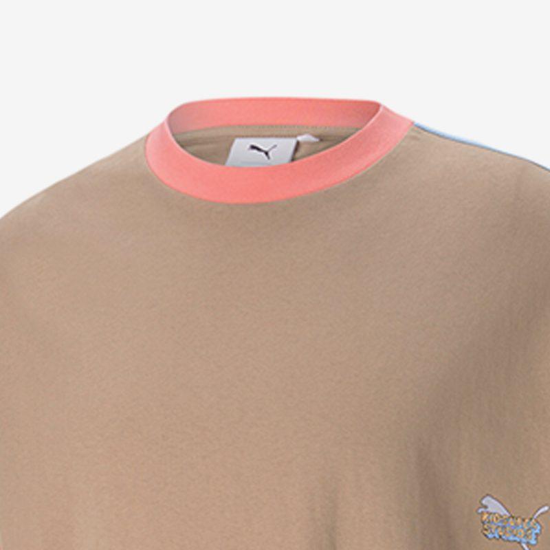 PUMA T Shirts Men's Ecru Crew Neck Moderate 598464-55