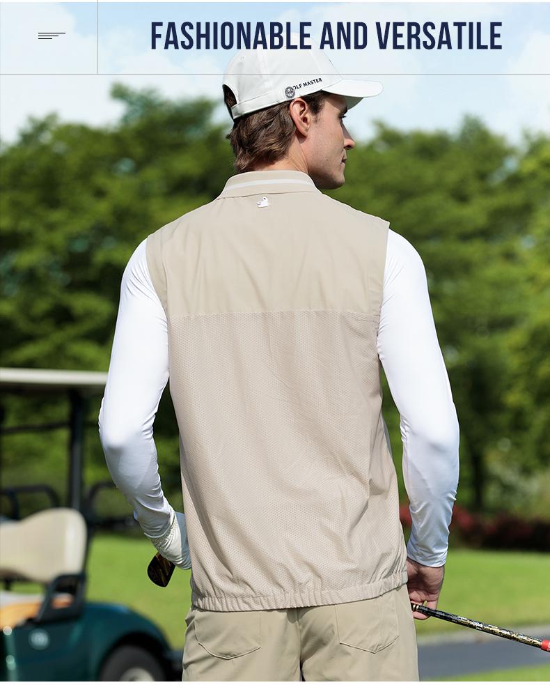PGM Men's Breathable Korean Style Summer Golf Vest Pullover