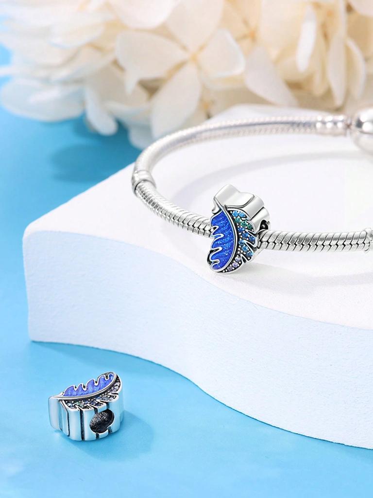 Blue Ocean Devil Fish Moon Stars Beads Charm Copper Plated Fit Charms Copperoriginal Bracelet For Jewelry Making Diy Charm