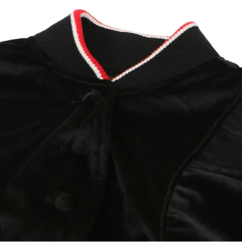 Onoff Women S Cropped Velour Jacket Of1103lb Black