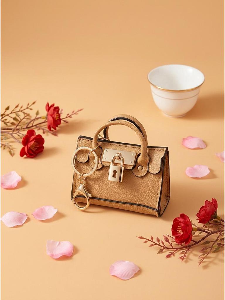 Chic Mini Coin Purse with Keychain - Korean Style