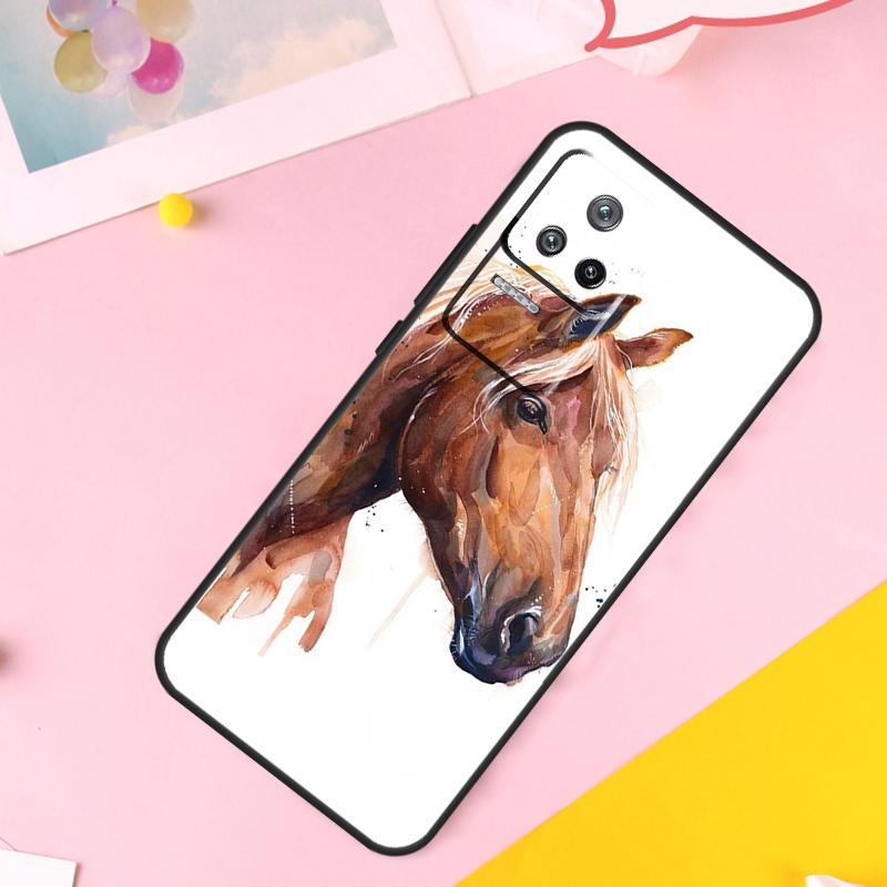 Horse Pony Painted Case For Xiaomi 13 14 Ultra 12 Lite 11T 12T 13T Pro POCO M6 Pro X6 X5 X3 F3 F5 M5s Cover