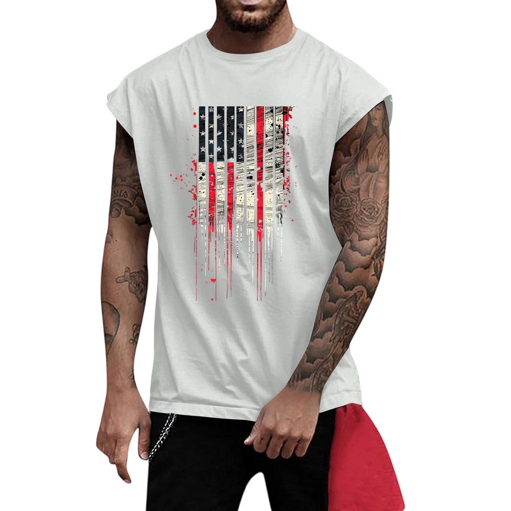 Men's Fitness Exercise Slimming Printed Waistcoat And Vest, Men's I-shaped Wide Shoulder And Back Center