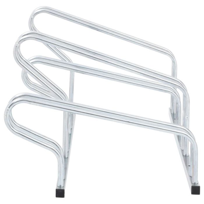 Freestanding Floor Bike Rack for 4 Bikes Galvanized Steel