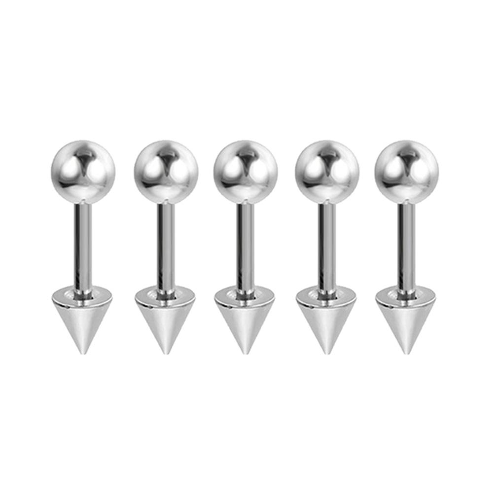 2/5/10Pcs Medical Stainless Steel Labret, Lip Piercing Jewelry Tragus Cartilage Ear Studs Earrings For Women / Men Trend