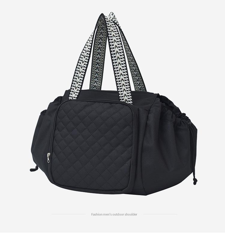 Printed Tote Bag, High Version, Large Capacity, Hand-held Single Shoulder Letter Crossbody Bag чёрный