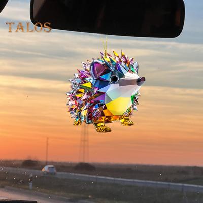1/2Pcs Pingentes de automóvel com cordão Fácil de pendurar Design de cristal colorido Ornamentos de acrílico brilhantes Pingentes de cachorro ouriço