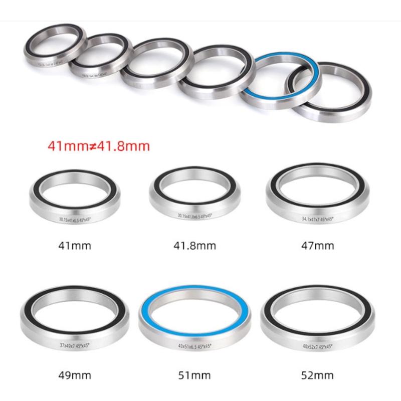 Road Bike Headsets Bearings Replacement Double Sealed Bearing Headsets 41/41.8/47/49/52mm Sealed Steel Bearing Enduring