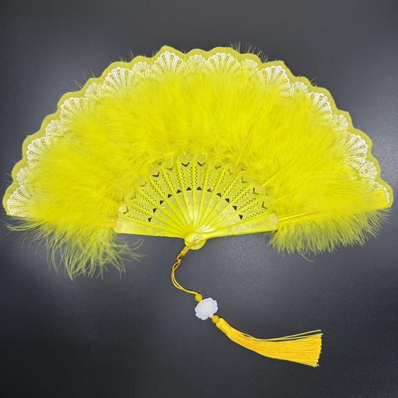 Black Lace Chinese Style Folding Fan for Cheongsam, Lolita, and Hanfu Fashion Shows