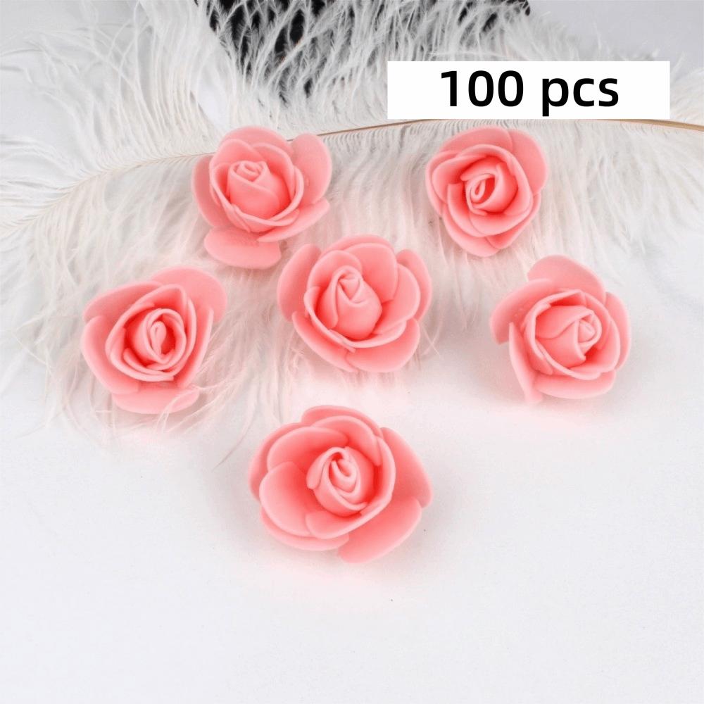3cm Künstliche Blumen Handgefertigte Blumenmaterialien Schaumstoff Rosenköpfe Valentinstagsrose