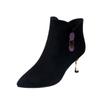 Thin Heel Versatile Pointed Women's Boots Autumn and Winter New Velvet Short Tube High Heels Fashion Boots Women