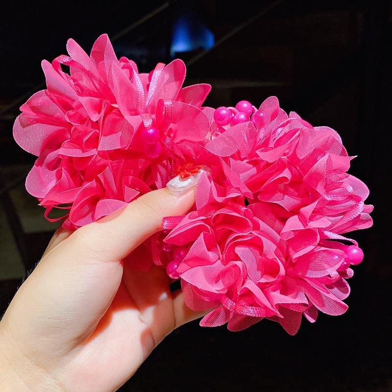 Princess Hair Ties: Cute Flower Rubber Bands for Girls