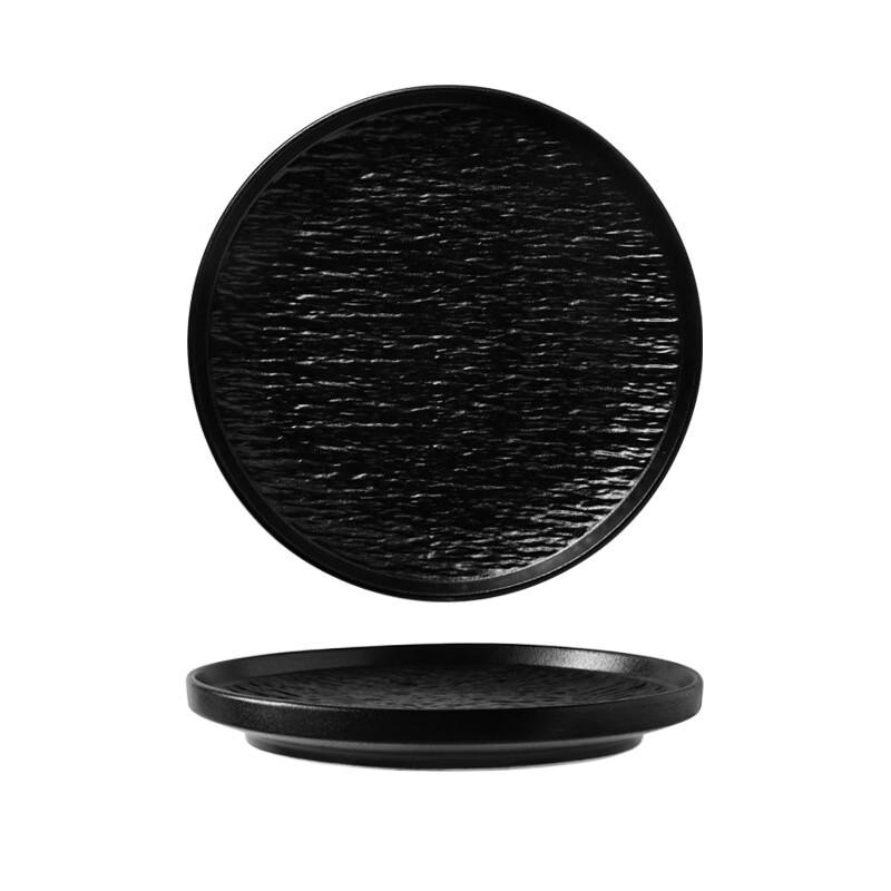 Donzhu Japanese Style Black Ceramic Dinner Plate