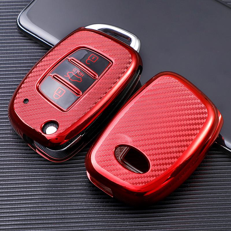 

Protective Shell for 2020 Hyundai Elantra Key - Folding Key Case with Buckle for New Reina Verna