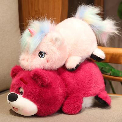 Neue Flip Panda Puppe Niedliches Cartoon Einhorn Plüschtier Puppe Geburtstagsgeschenk Mädchen