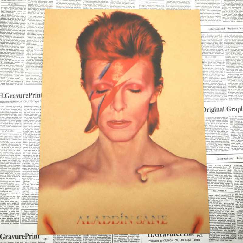 

David Bowie Retro Rock Band Poster - Free Shipping Yellow Kraft Paper (No Glue) 30X42 cm