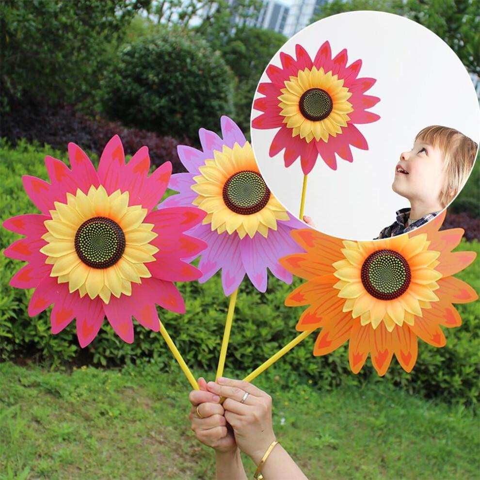 WSRRDRECVHi Sunflower Patio Lawn Pinwheel Wind Spinner Garden Windmill For Garden Party