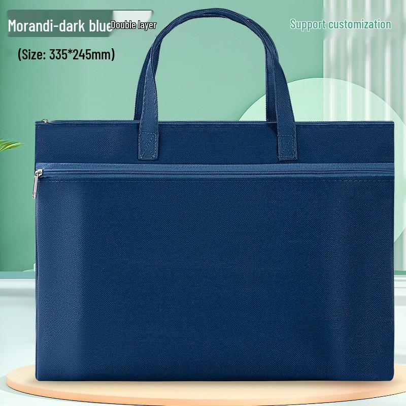 Waterproof Double Layer A4 Document Bag for Students & Prenatal Checkups with Customizable Logo