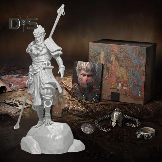 3D Printed Wukong Figure Great Sages Equalling Heaven Figurine Statue Sculpture Monkey King Model Desktop Decoration Ornament Game Peripherals
