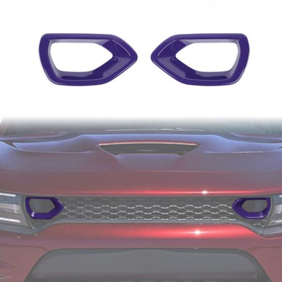 2x Fit For 2015+ Dodge Charger Front Bumper Grill Grille Cover Trim Frame Purple