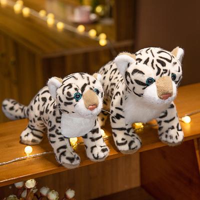 Sevimli Simülasyon Kar Gerçekçi Leopar Peluş Bebek Üç Boyutlu Peluş Vahşi Hayvan Hayvan Yumuşak Doldurulmuş Bebek Leopar