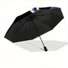 1pc Night Sky Black Cat Automatic Opening and Closing Folding - A Good Choice for Gifts, Fashionable and Convenient Umbrella With Cute Cartoon Ch