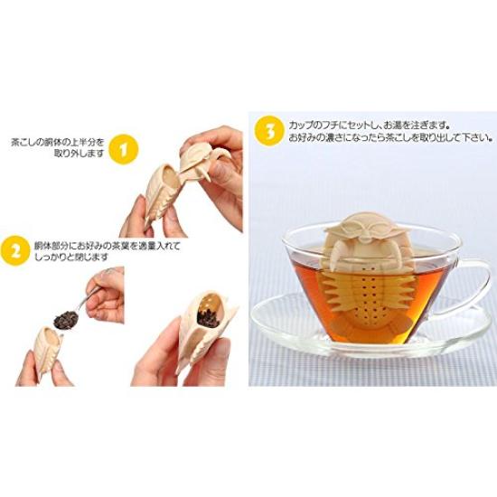 Carolata Animal Tea Strainer (Giant IsopodDishwasher and Microwave SafeSilicone) Cute Animal Tea Strainer Tea Infuser Gift
