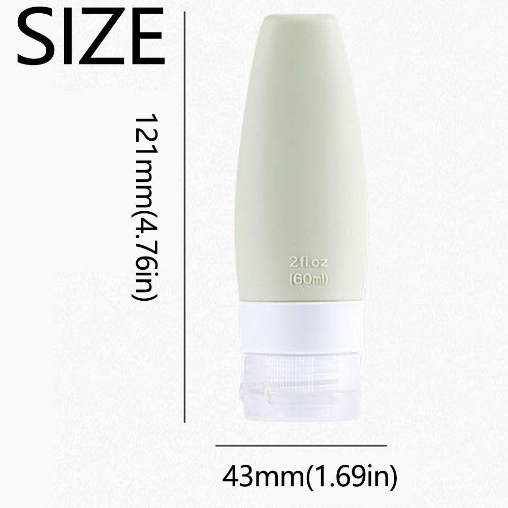 4Pcs/Set Soft Silicone Travel Bottle Empty Refillable Lotion Bottle Sub-bottling Tool