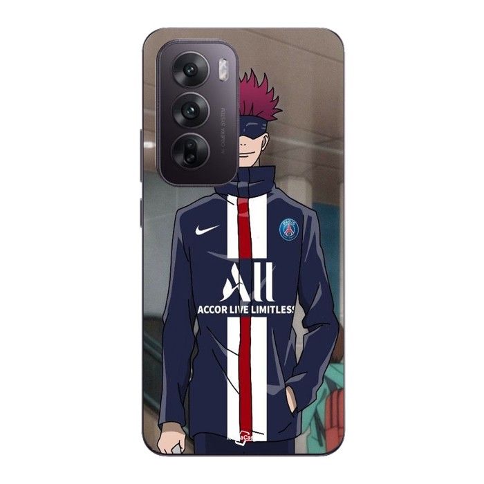 Coque de téléphone - MANIACASE - Oppo Reno 12 pro 5G - Silicone - Souple - Paris Saint Germain anime