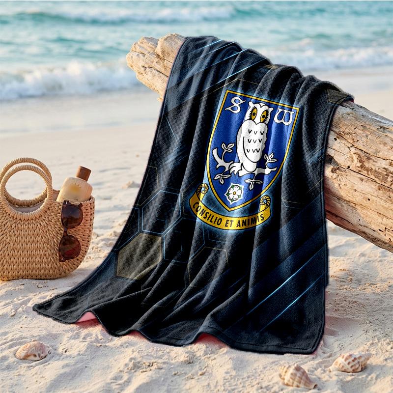 Asciugamano da Spiaggia Tema Sheffield Wednesday Morbido Asciugatura Rapida?Asciugamano Asciutto Per Vacanze Estive Al Mare Nuoto