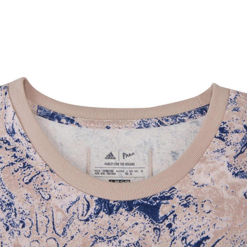 Adidas Camouflage Round Neck Short Sleeve T-Shirt Unisex Tops Pink Blue HR6976