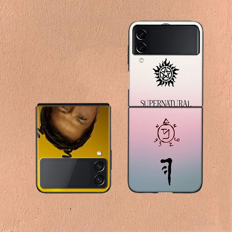 Angel Castiel Supernatural Coque For Samsung Z Flip7 6 Galaxy Case Shockproof Z Flip5 Z Flip3 4 5G Hard Cover Phone TPU PC Hard