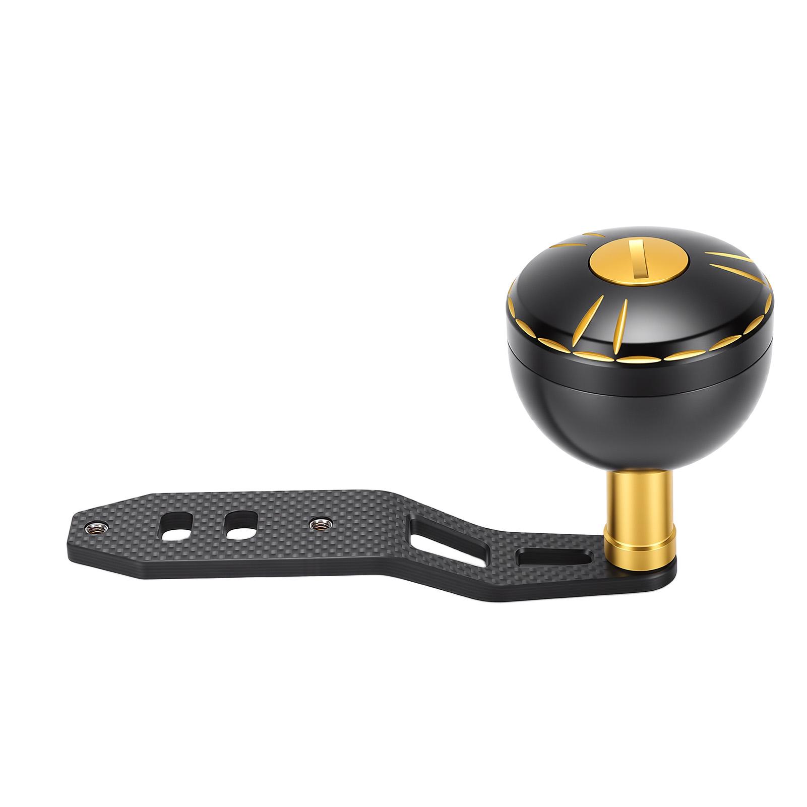 Igeteck Black Fishing Reel Handle Carbon Single Metal Fishing Knob Power Handle 95Mm