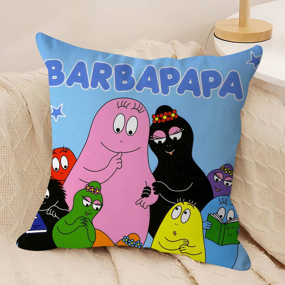 

Classic Movie B-Barbapapa Pillow Gift Home Office Decoration Bedroom Sofa Car Cushion Cover Case 45x45 12x12Inch