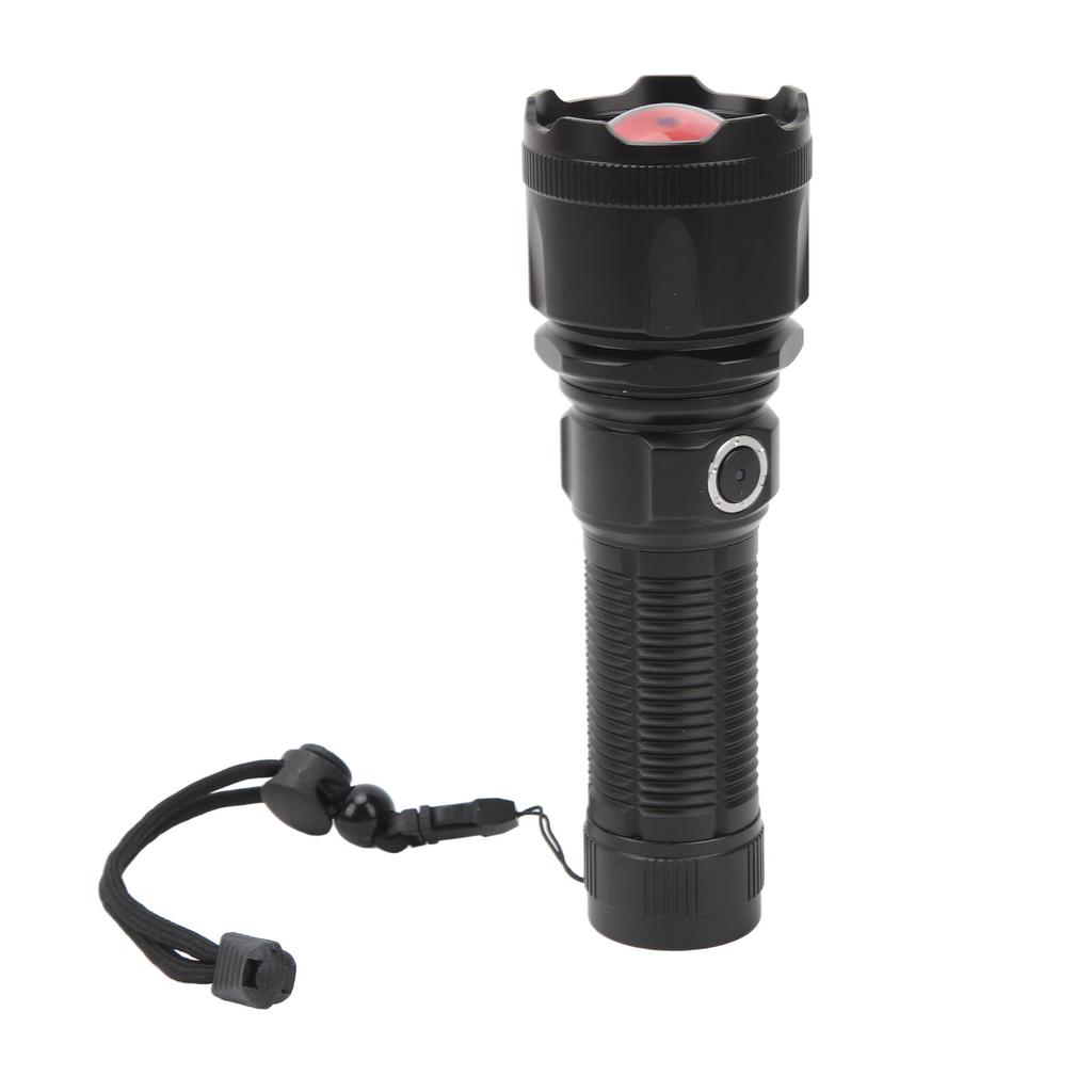 Telescopic Focus Flashlight XHP160 LED Super Bright Flashlight for Camping Hiking Biking